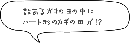 数あるガキの田の中にハート形のカギの田が！？